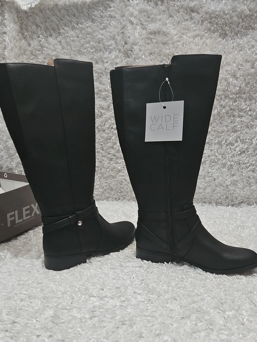 Wide Calf Black Knee-High Women's Boots Life Stride Flex